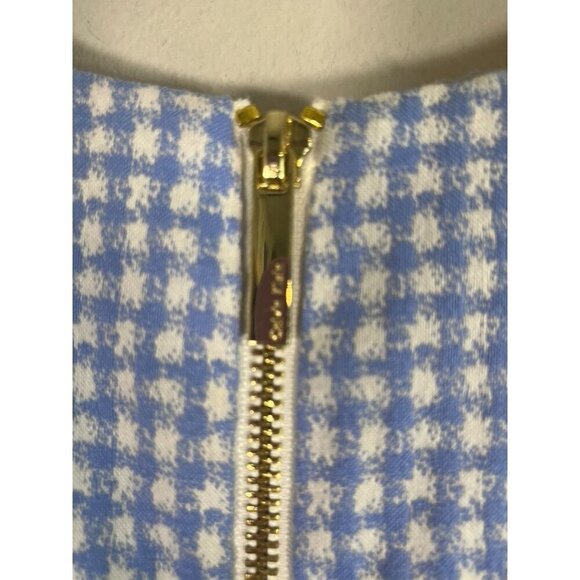 Calvin Klein Plaid Dress 6 Blue Sheath Office Preppy Neutral Academia Feminine - Picture 7 of 11
